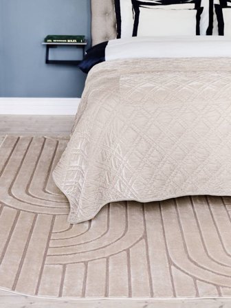 Geometrico Flowie Tappeto - Beige 200X200 Cotone, In Stile Moderno