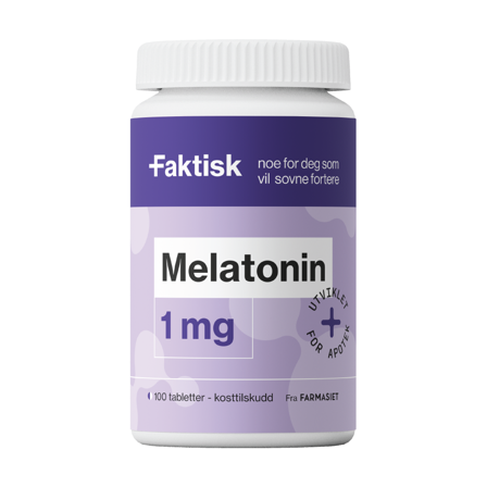 Faktisk Melatonin 1 mg tabletter, 100 stk.
