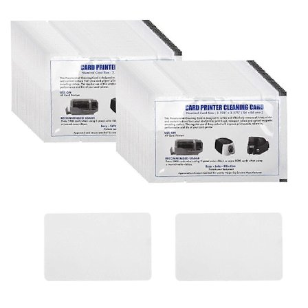 CR80 Kortlæser Rensekort, 50 STK Dobbelt Side Kortlæser Renser, POS Swipe Terminal Rengøring Ca