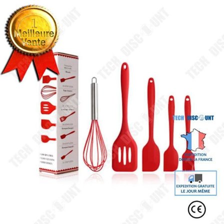Köksredskap - TD - 5 delar - Hållbar silikon - Köksaccessoarer - Röd