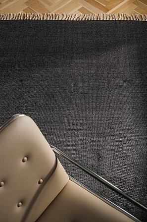 Jotex - Katoenen Tapijt Zwart zwart - TONE - Koop Katoenen vloerkleed bij Jotex