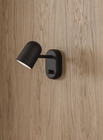 Buddy vegglampe - sort