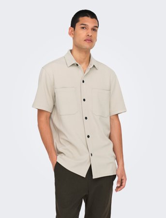 ONLY & SONS Onsnewkodyl Reg Ss Shirt - Cream - XL