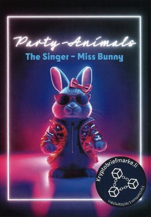 Liechtenstein - Party Animals - The singer Miss Bunny 2025 - Kryptofrimærke