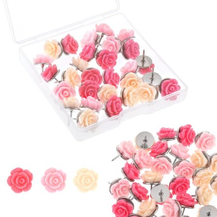 30 stk. trykknapper blomster korktavle knapper tommelfinger knapper til opslagstavle heavy duty tommelfinger knapper til opslagstavle farverige søde 