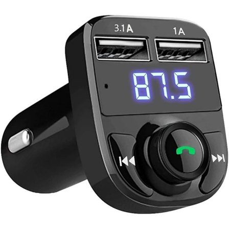 FM-sender X8 med bluetooth og håndfri