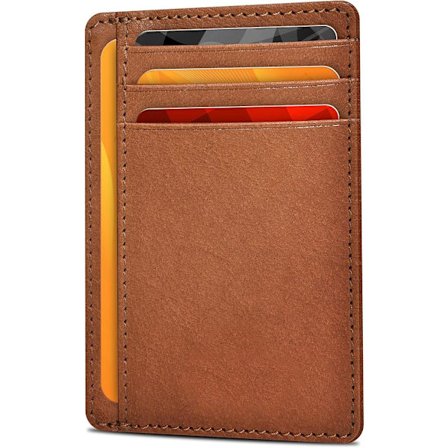 Minimalistinen nahkalompakko miehille ja naisille RFID etutasku nahkainen korttikotelo lompakot
