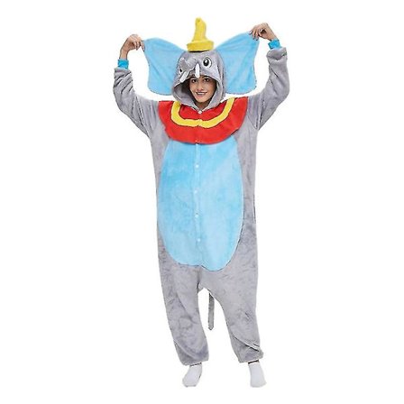 Kigurumi heldragt til kvinder med elefant-tegneseriefigur - Dumbo - til voksne - Halloween-kostume