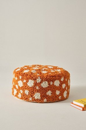 Jotex - Puf Orange/hvid - CORALLI - Køb Siddepuffer hos Jotex