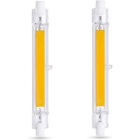 R7S LED-lampa 118mm 20W Kallvit 6000K, 1000LM, Motsvarar 160W halogenlampa, Dimbar, 2-pack