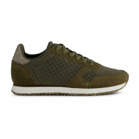 Woden Ydun Suede Mesh II - Dark Olive Grøn, Dame Sneakers, Størrelse: 38 EU