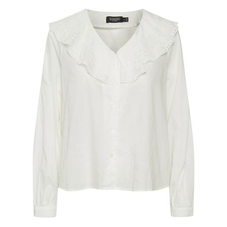 Soaked in Luxury SLKenobi Blus LS vit, Dam, Dam, Storlek: M