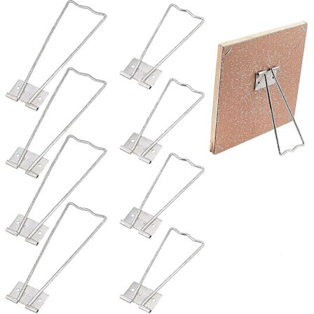 12 stk. 2 Stilarter Fotoramme Staffeli Ryglæn Støtte Jern Fotoramme Støtte Jern Fotoramme Staffeli Cy)