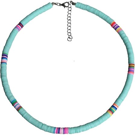 Polymer Clay Trailer Beach Party Halsband Smycken Present Till Acsergery Kvinnor (gul 6mm)