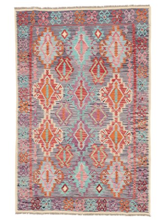 Hand Woven Kilim Afghan Old Style Rug 171X258 Wool Red/Brown