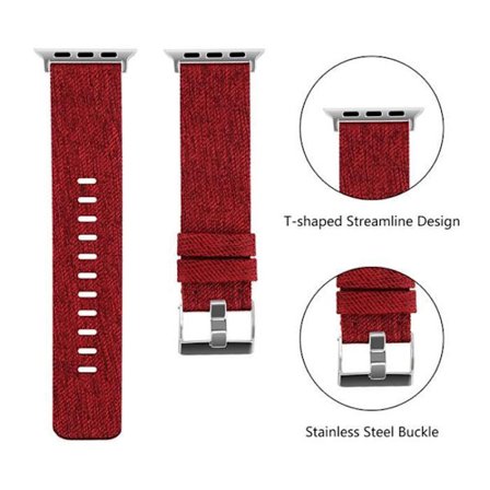 Röd watch klockrem, ersätter watch kompatibelt för Apple Watch IWatch 1/2/3/4
