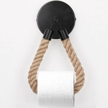 Toalettpapirholder, hamptauholder for bad og kjøkken, toalettpapirholder, toalettpapirholder (svart)