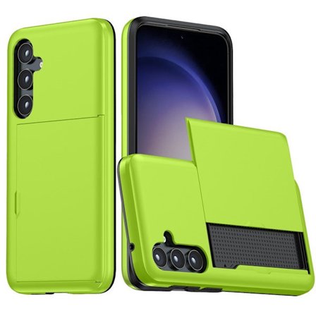 Kompatibel med Samsung Samsung s23FE Slider Cover, 2-i-1 Wallet Cover (Grøn)