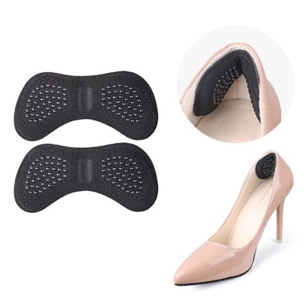 Hælbeskyttelse Skoindlæg for bedre greb 1 par Black