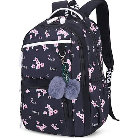 Ny Damryggsäck Skolväska (Svart)