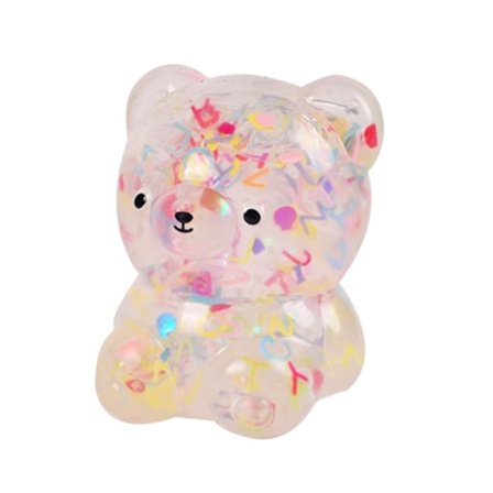 Klem Fidget Leker TPR Squishy JellyBear Myk Stress Ball Leker Festgave Trykkavlastning Leker ADD Barn Gave
