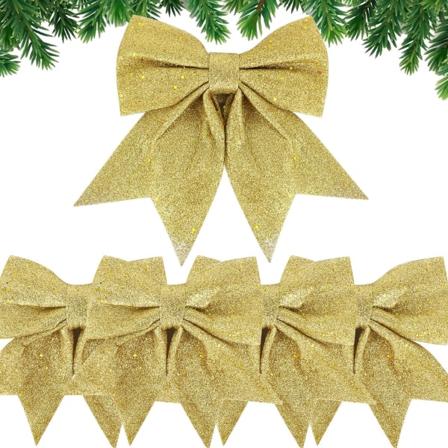 5 stk Julebåndsløkke Stor Størrelse Julebåndsløkker Båndsløkke Sløyfer Pynt Juledekorasjon for Juletre Gaveinnpakning