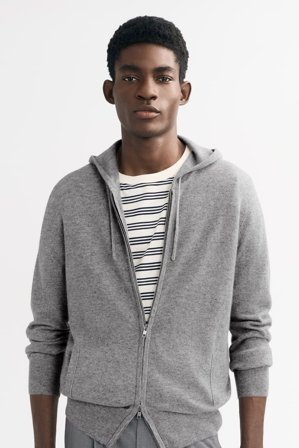 Soft Goat - Men's Zip Hoodie - XL - Grey