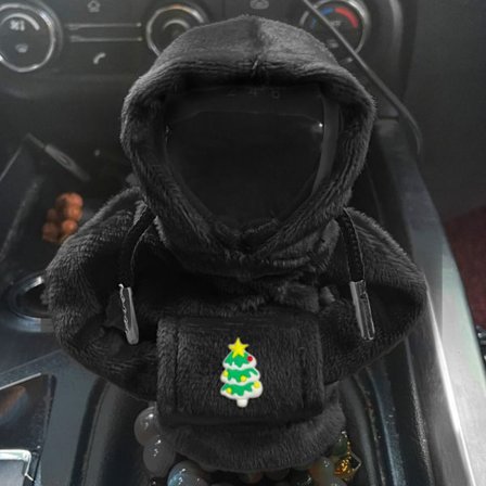 Christmas Gear Shift Knob -huppari Nuppihuppari MUSTA 1