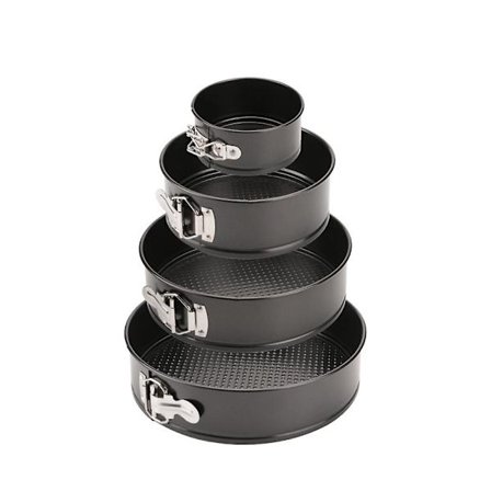 Non-stick springform bakformar 4 tum, 7 tum, 9 tum och 10 tum, lös botten, set om 4 för cheesecake