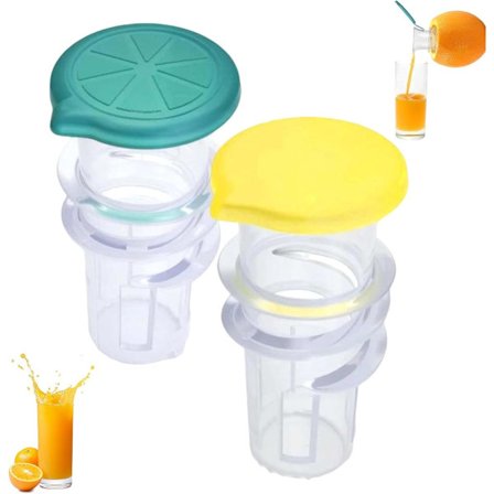 Citronpresser, Citronpresser med Skruelåg, Manuel Juicer, Juicer med Skruelåg og Indbygget Filter, Bærbar Citronpresser med Låg, Grøn