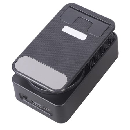 Mobiltelefonholderholder med højttaler, powerbank-funktion, skrivebordsstøttestativ