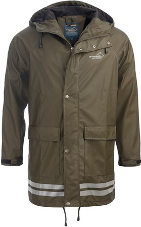 Arrak Unisex Raincoat pitkä sadetakki, oliivi