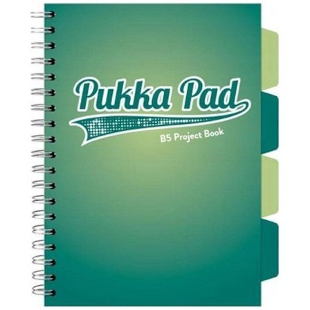 Pukka Häfte Projektblock, mörkt turkos rutnät B5/100 K (3 stycken)