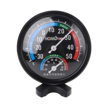Reptiler Termometer Terrarium Temperatur Fuktighet Monitor Dial Termometer