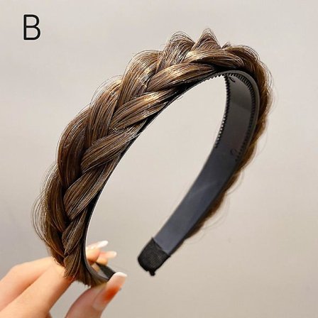 Late Wig Twist Hodebånd For Kvinner Bred Fiskebeinsfletter Hårbånd Håndlaget Retro[YJD]