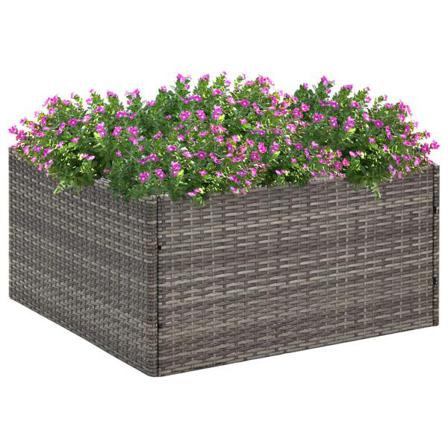 Vidaxl Odlingslåda Grå 80x80x40 Cm Konstrotting Grå