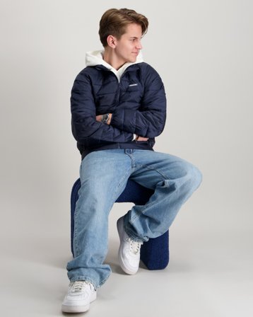 Jack & Jones JJLOUIS LIGHT PUFFER COLLAR JNR Blau Jacken Jungen - Kids Brand Store