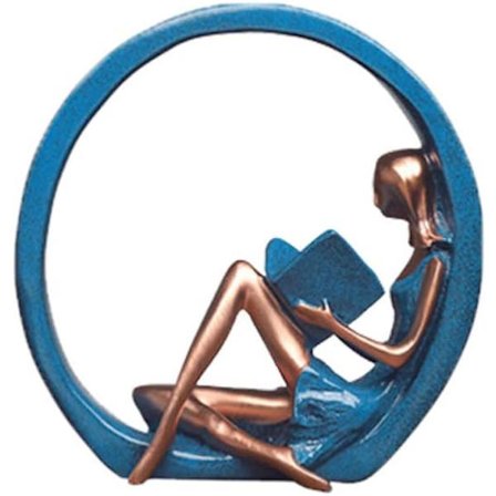 Luku-tyttö-koriste-esine lahja lukijoille, työpöydän koriste-esineet opettajille