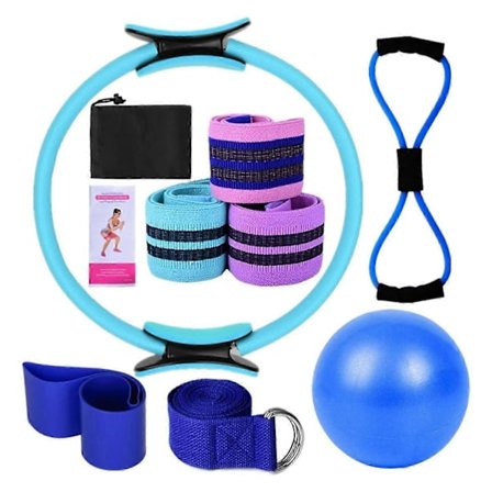 Pilates Kit Pilates Essential Kit for Kvinner Pilates Ringer Ballsett Strikker Mer for Hjemmetrening-Perfekt