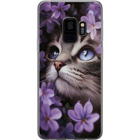 Yhteensopiva Puhelinkuori Samsung Galaxy S9 Kissa ja kukat