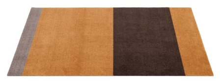 Tica Copenhagen Gulvmatte Stripes Brun-Dijon 67x120