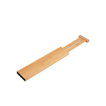 Justerbar skuffeskiller i bambus, fleksibel DIY skilleplate for skapskuff