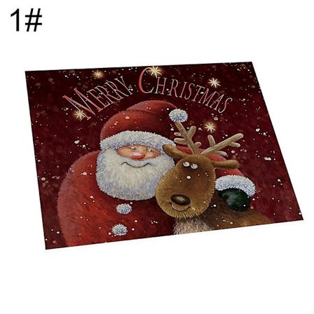 Jultomte älg snögubbe bordsunderlägg matta matbord isoleringsmatta heminredning