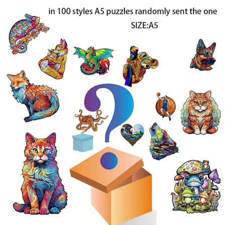 Upeat kukat puiset eläinpalapeli aikuisille lapsille Ihanat lohikäärmeen korkealaatuiset palapelit Brain Twister -lelut