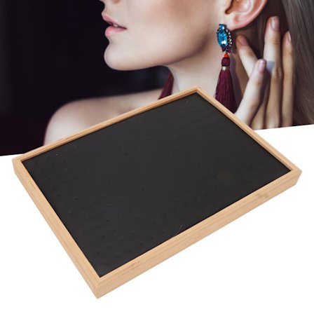 Örhänge bricka bricka 216 hål stapelbar mjuk foder förvaringslåda örhänge display låda insats svart