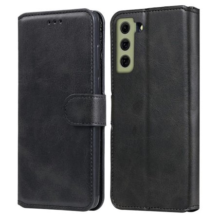 SKALO Samsung S21 FE Klassiskt Plånboksfodral - Svart