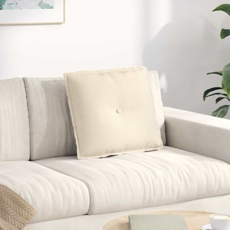 Ryggkudde Kräm 50 x 45 cm Kordread tyg