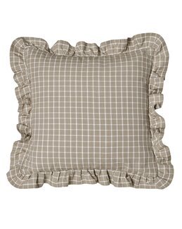 Putetrekk rutete med volang 2-pk Lin - Linea