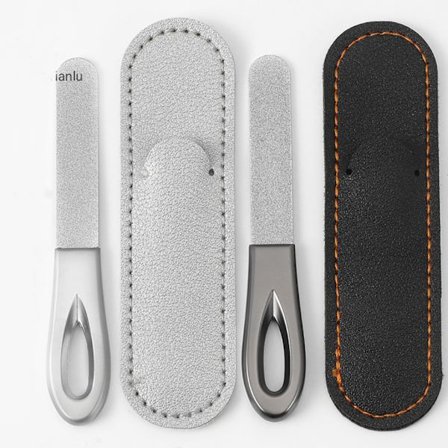 2 stk dobbeltsidige neglefiler 180 grit metallmanikyrfiler med