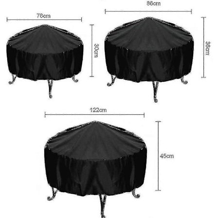 Kraftigt Vandtæt Rundt Grillovertræk, UV-bestandigt Udendørsbeskyttelse til Kuglegrill [DB] 76*30cm